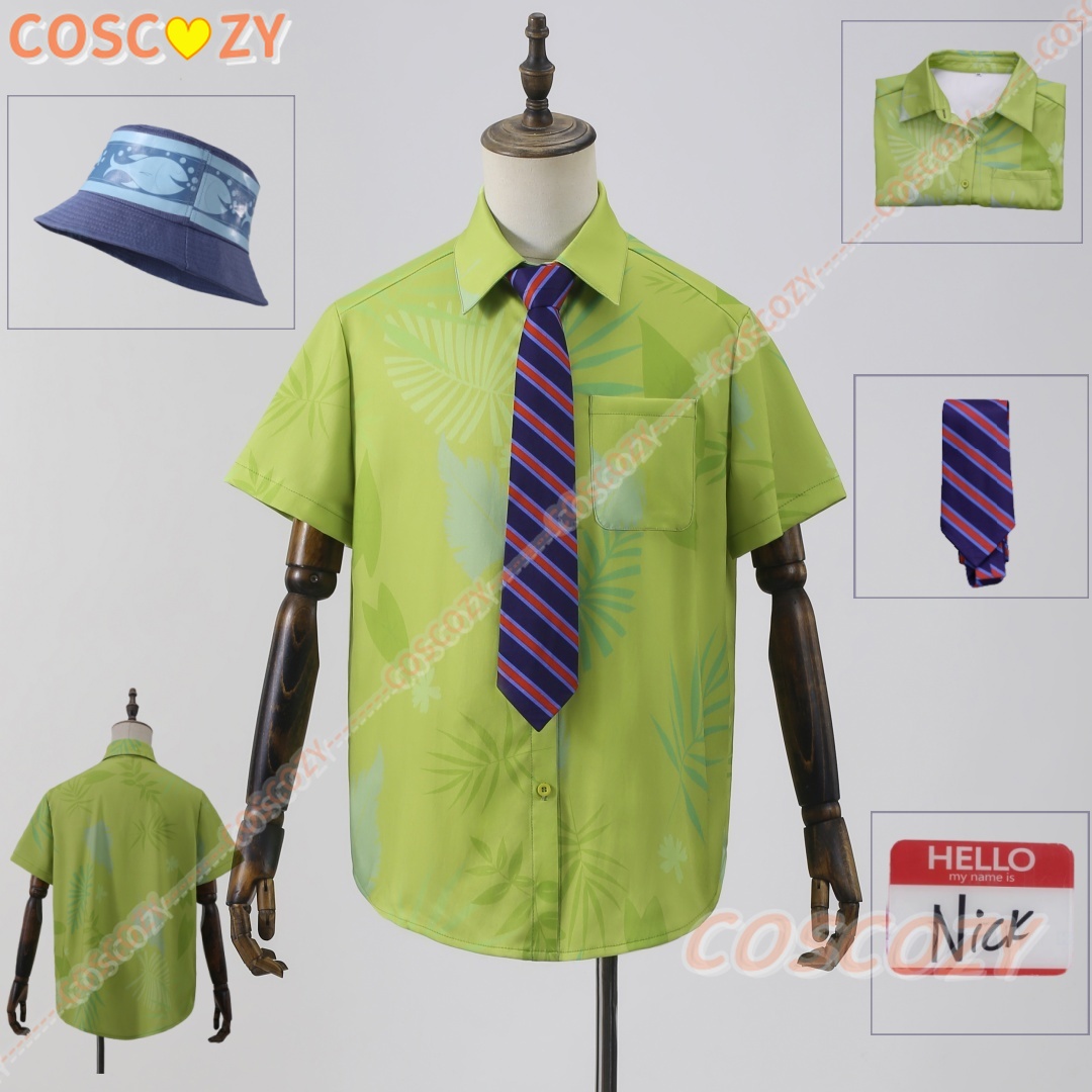 Anime Cosplay Name - Dessin animé Nick Wilde Cosplay vert
