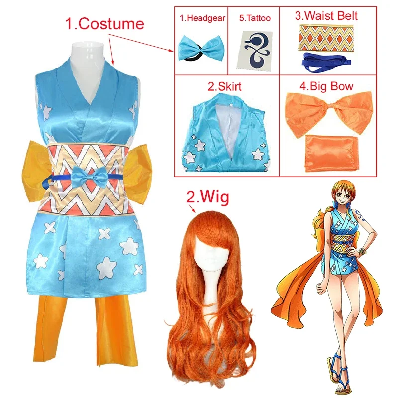 Anime Cosplay Name - Costume de cosplay Nami pour femme,