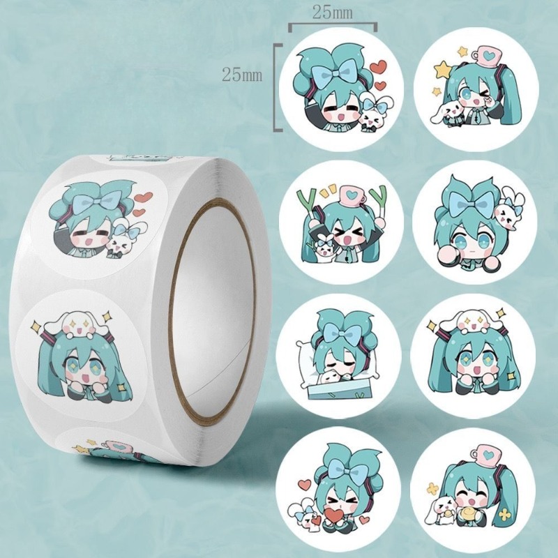 Anime Cosplay Miku - Autocollants esthétiques mignons Hatsune Miku, autocollants