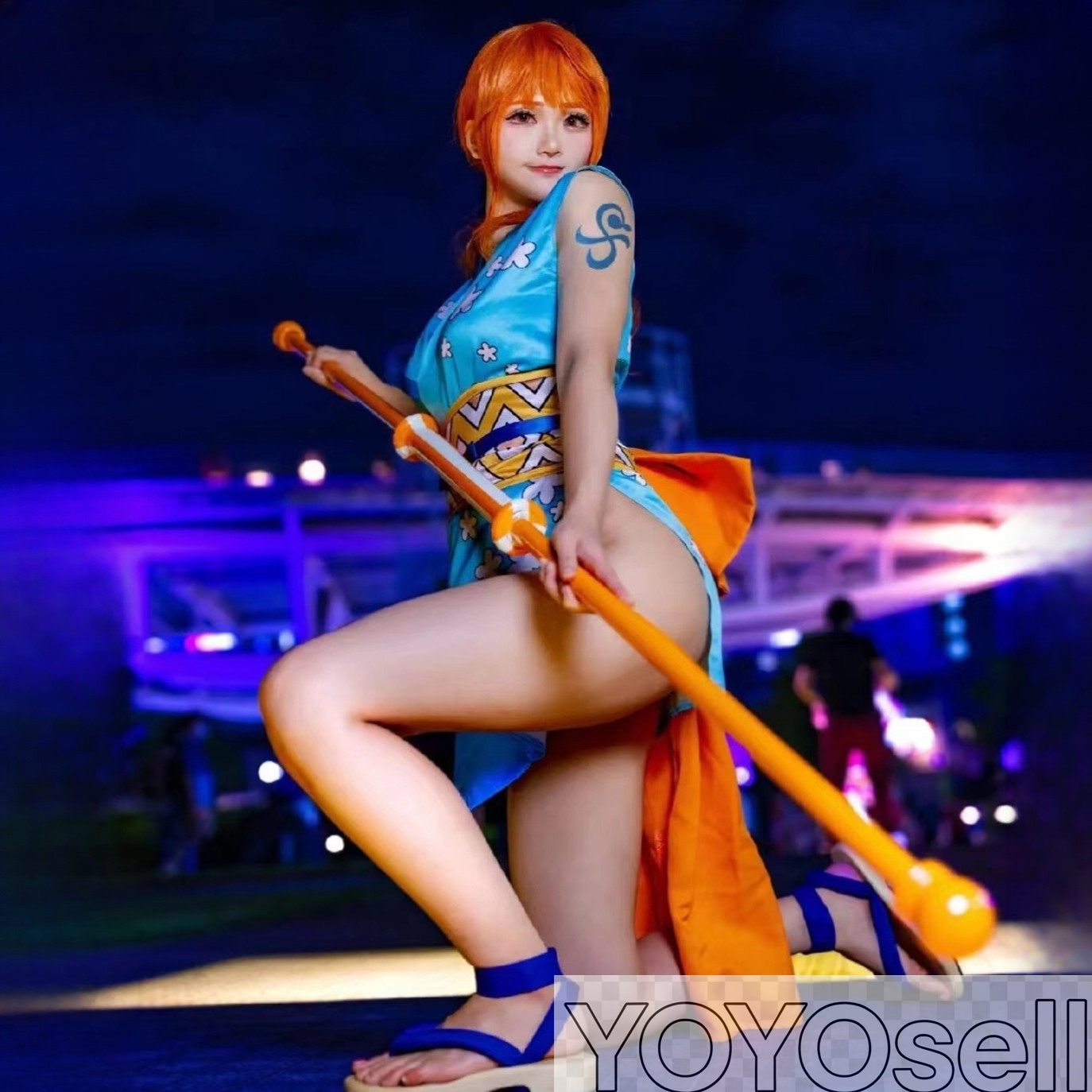 Anime Cosplay Name - Costume de cosplay style kimono Nami