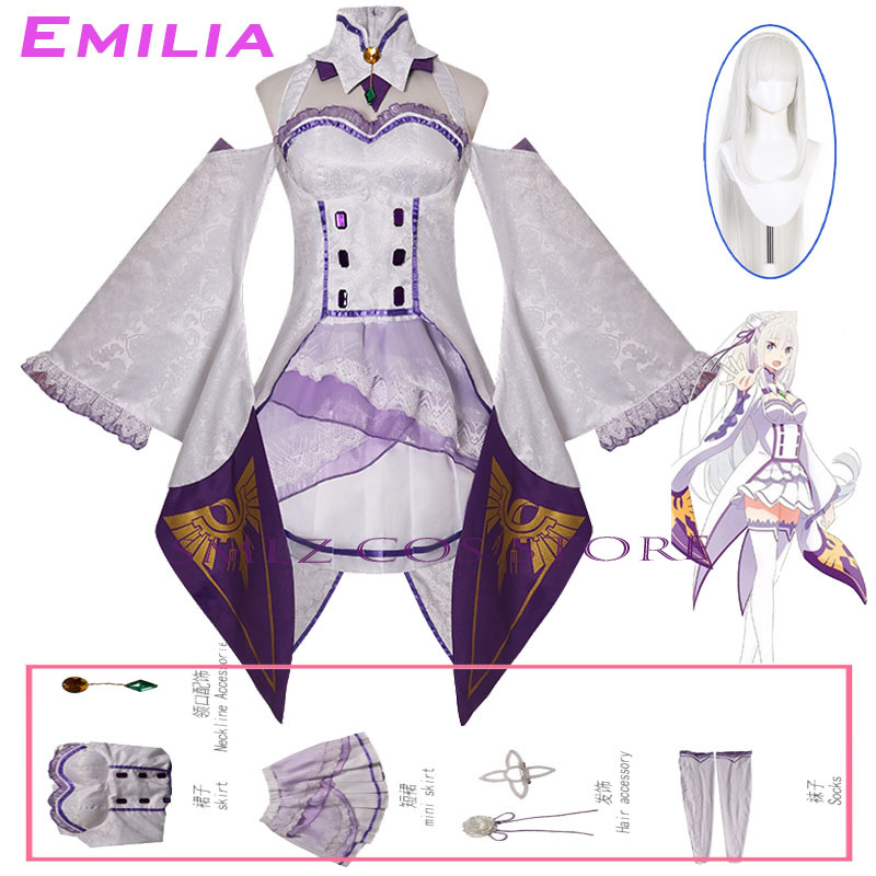 Costume de cosplay Emilia Anim - Anime Cosplay Show avis et prix