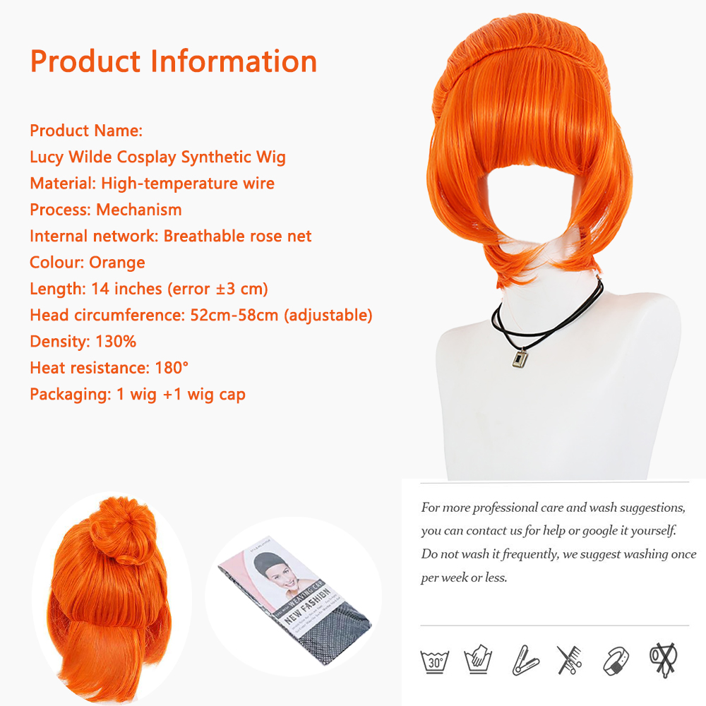 Perruque de cosplay Lucy Wilde - Anime Cosplay Name avis et prix