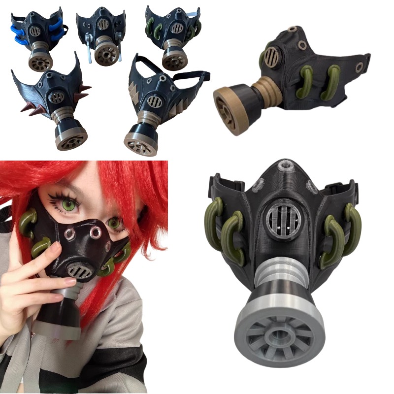 Masque à gaz noir imprimé en 3 - Anime Cosplay Mask avis et prix